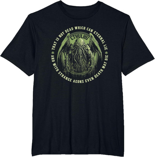 Cthulhu Death May Die Quote, Vintage Cosmic Horror Cthulhu