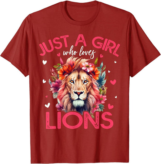 Just A Girl Who Loves Lions Girls