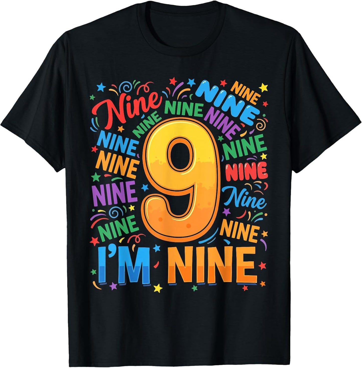 9th Birthday Shirt Boys 9yr 9 Nine Year Old Girls Kids