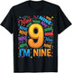 9th Birthday Shirt Boys 9yr 9 Nine Year Old Girls Kids
