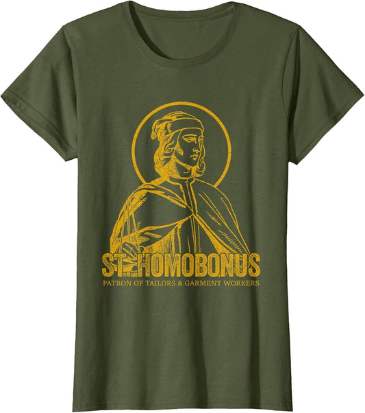 Catholicism Gold St. Homobonus Catholic Christian Saint