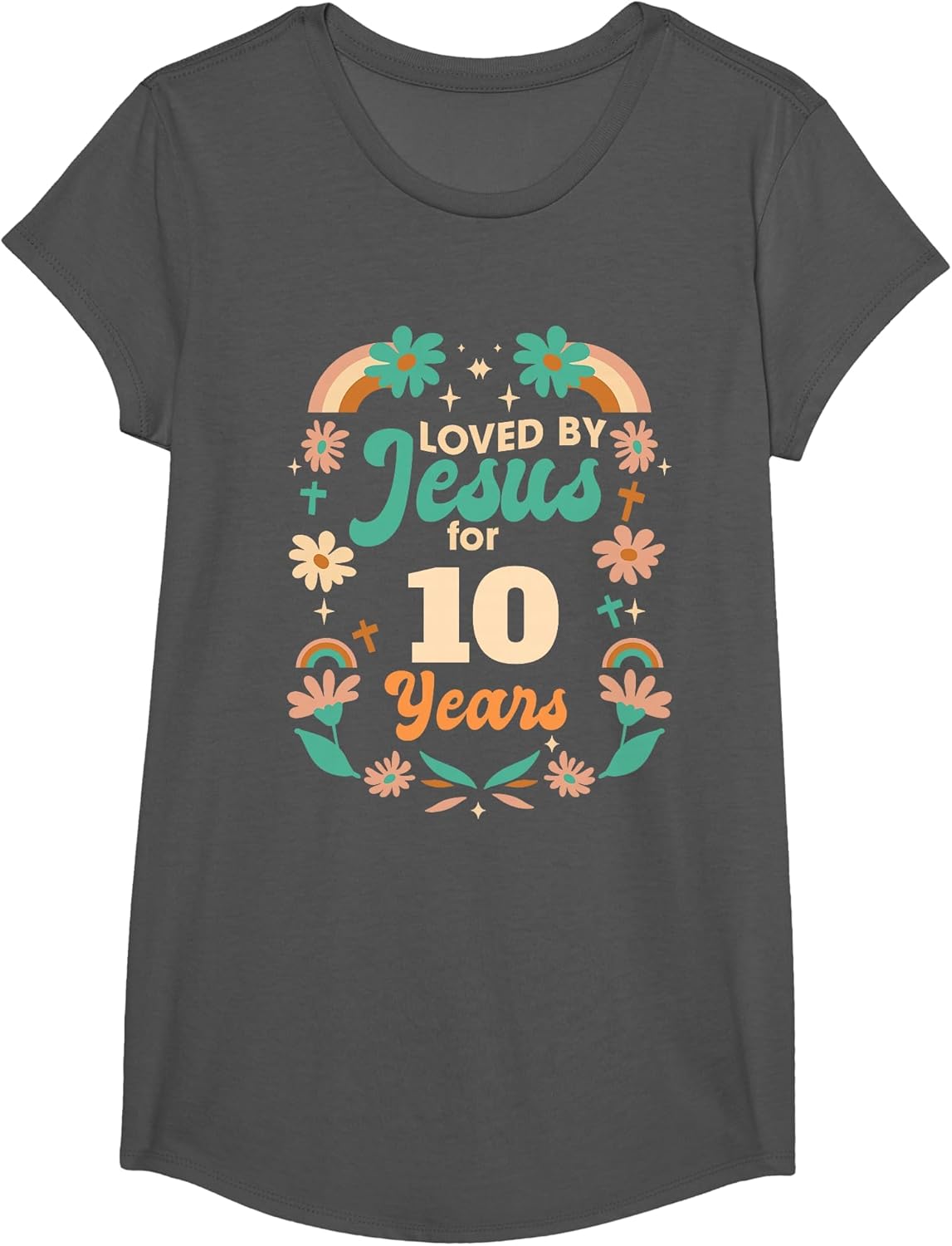 Loved by Jesus for 10 Years 10th Birthday Christian Theme