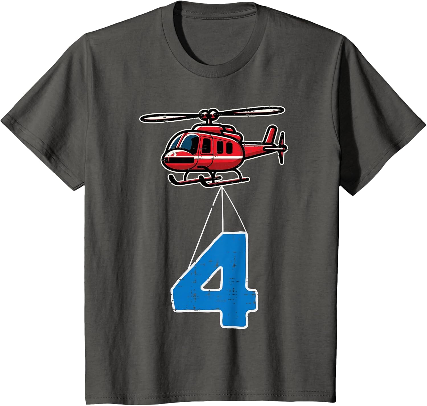 Kids 4th Birthday Helicopter 4 Four Year Old Bday Party Boys Kids