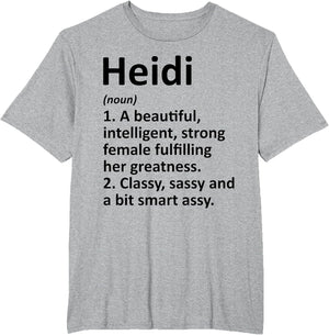 Heidi Definition Personalized Name Funny