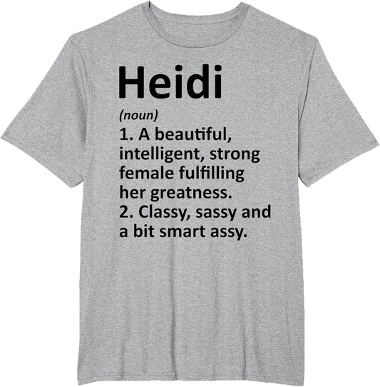 Heidi Definition Personalized Name Funny