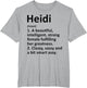 Heidi Definition Personalized Name Funny