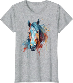Horse Head Watercolor Equestrian