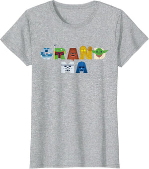 Star Wars Grandma Character Letters Family Trip Matching