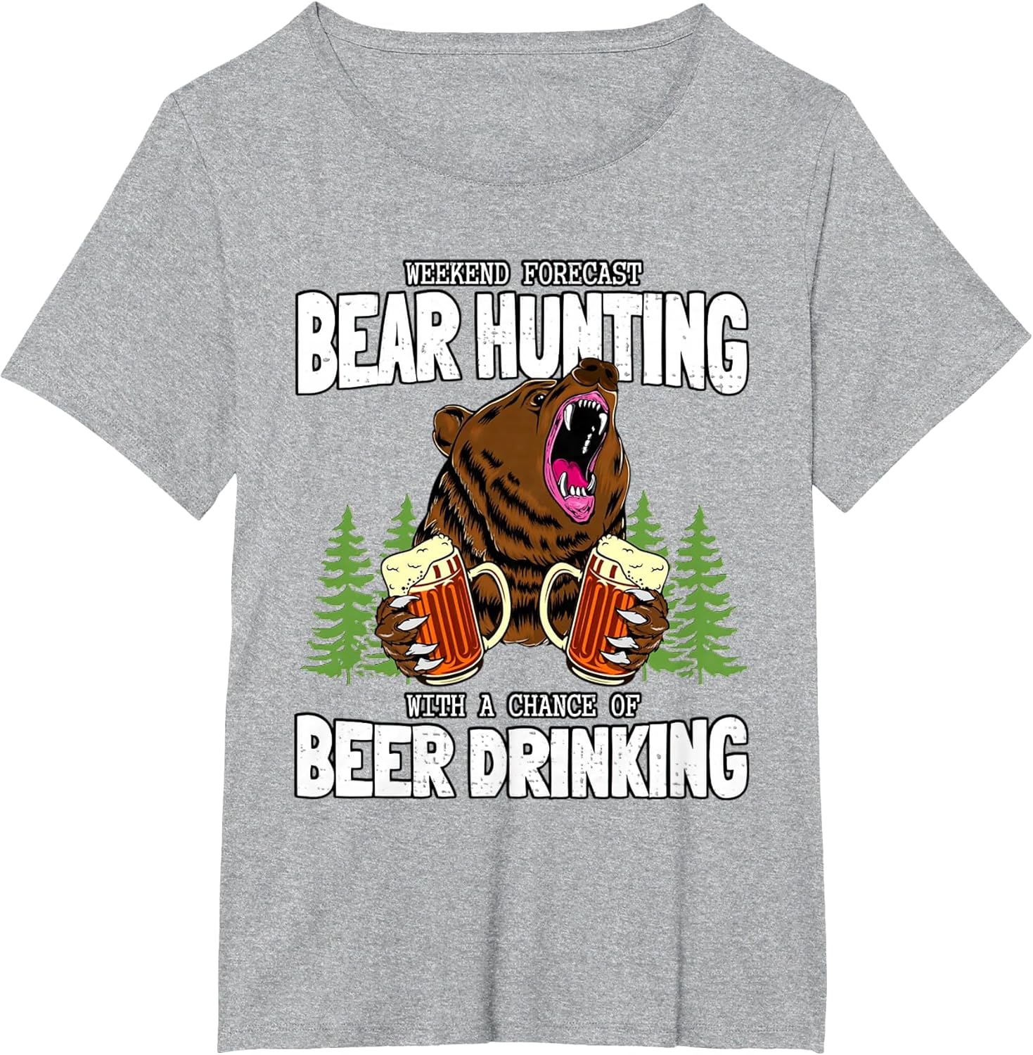 Bear Hunter and Beer Lover Camping Funny Hunting Sayings