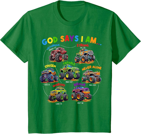 God Says I Am Monster Truck Bible Verse Religious Christian