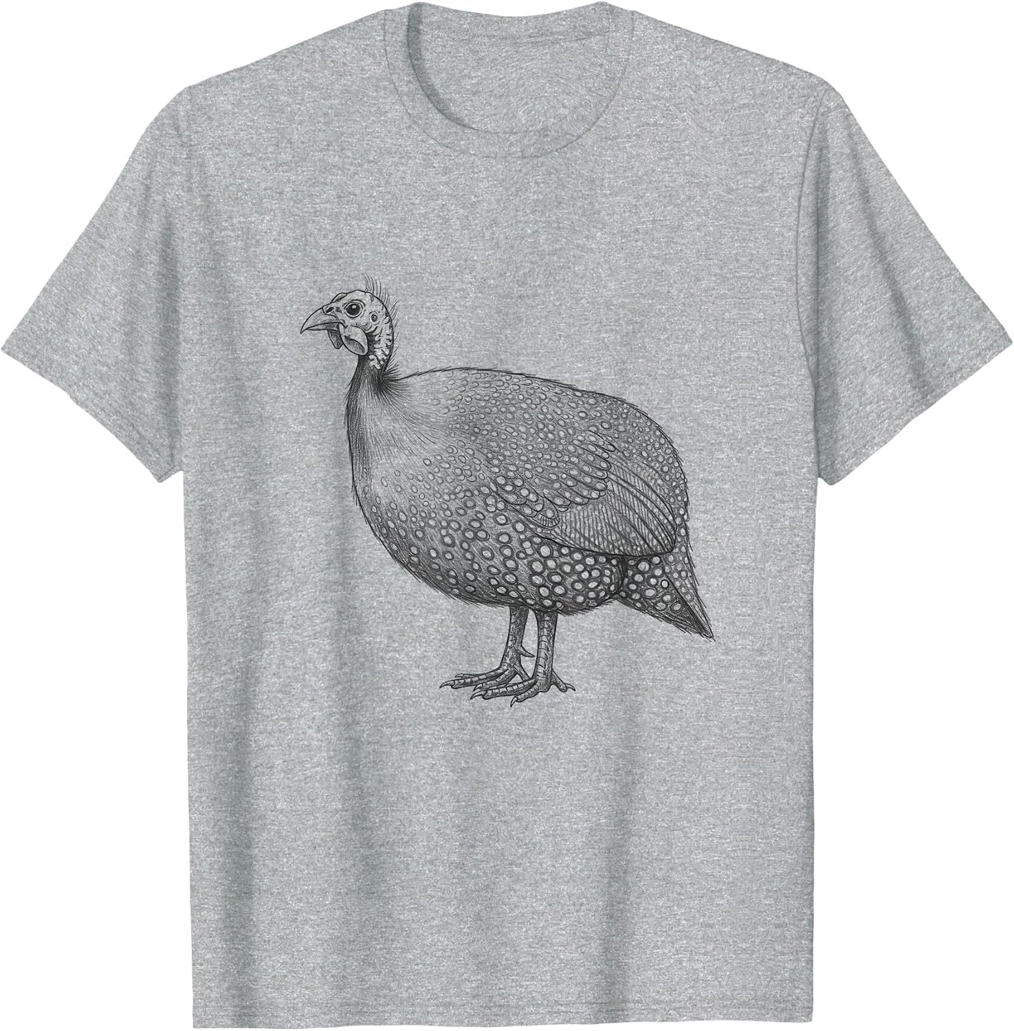 Vintage Guinea Fowl Drawing Art Design