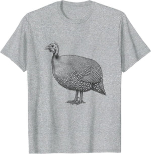 Vintage Guinea Fowl Drawing Art Design