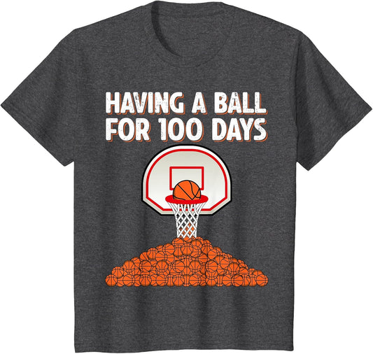 100 Days of School Basketball Boys Kids 100th Day of School