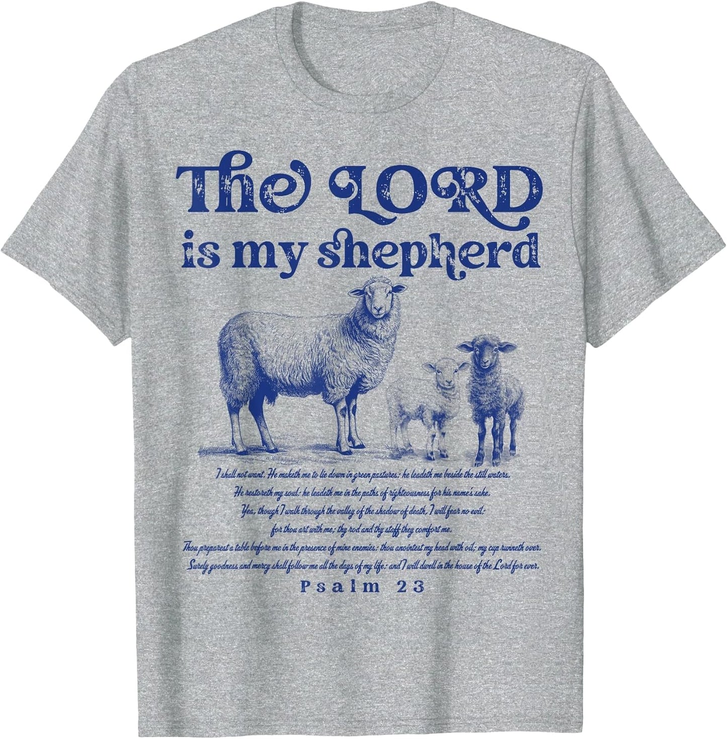 The Lord is My Shepherd Christian Sheep Psalm 23 Faith