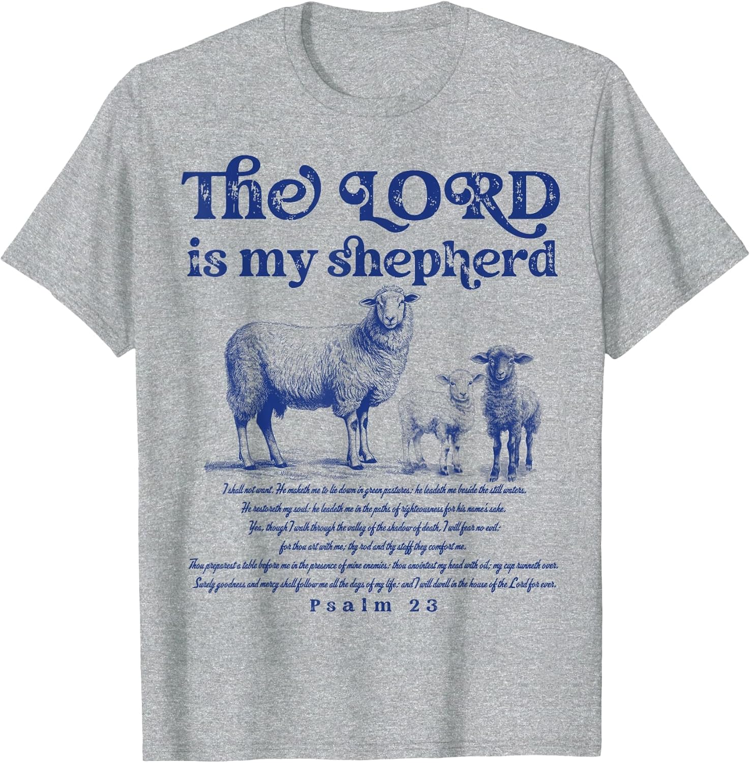 The Lord is My Shepherd Christian Sheep Psalm 23 Faith