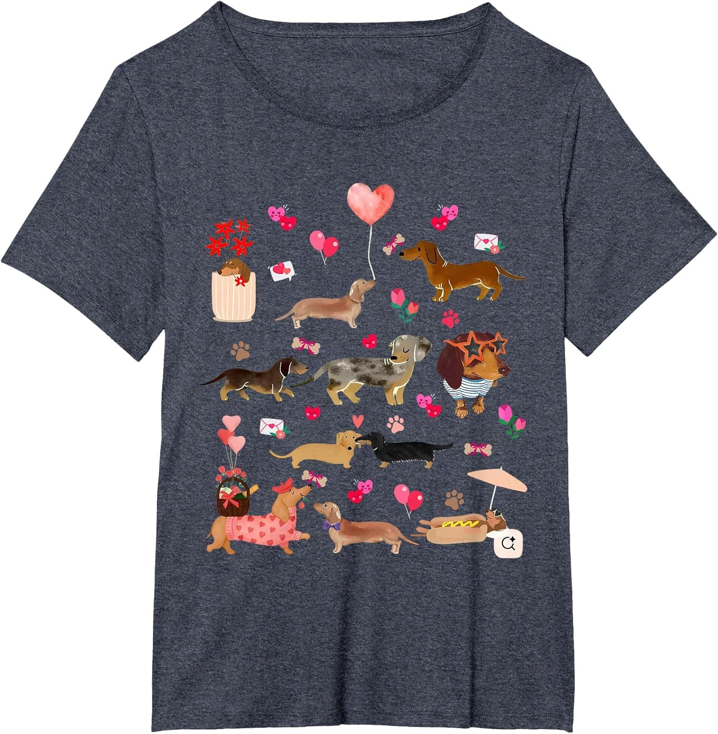 Cute Dachshund Valentine Heart Lover Doxie in Dog Dress