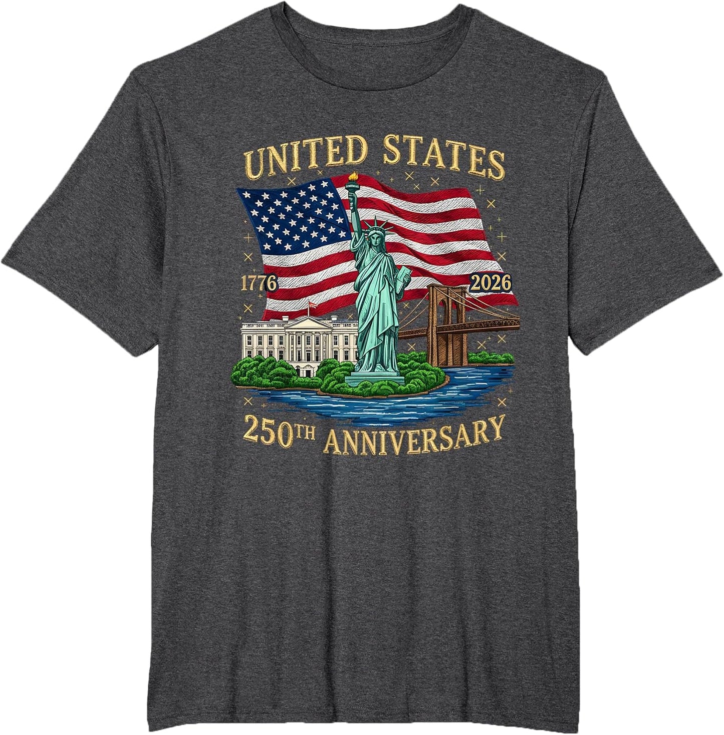 250 Years 1776-2026 250th Birthday Patriotic American Flag