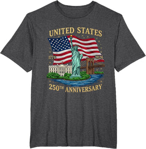 250 Years 1776-2026 250th Birthday Patriotic American Flag