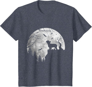 Frenchie Dog Moon Howl in Forest Halloween Dog Frenchie