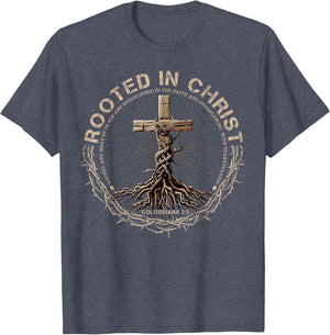 Rooted in Christ Shirt, Jesus Shirts, Christian Cross