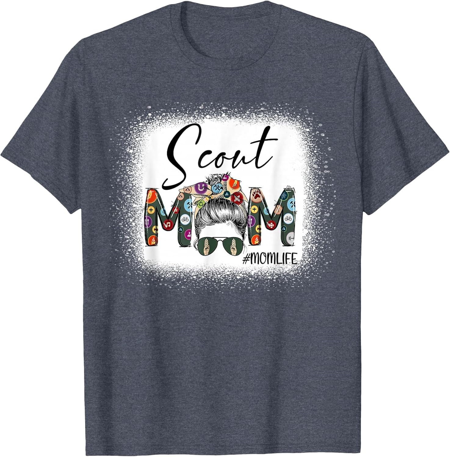 Scouting Scout Mom Life Messy Bun Hair Bleached Mother's Day