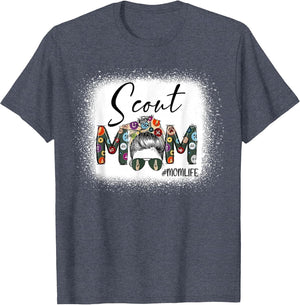 Scouting Scout Mom Life Messy Bun Hair Bleached Mother's Day