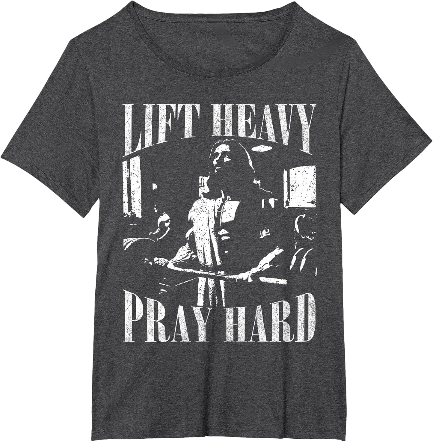 Lift Heavy Pray Hard Gym Jesus Christian for Christian