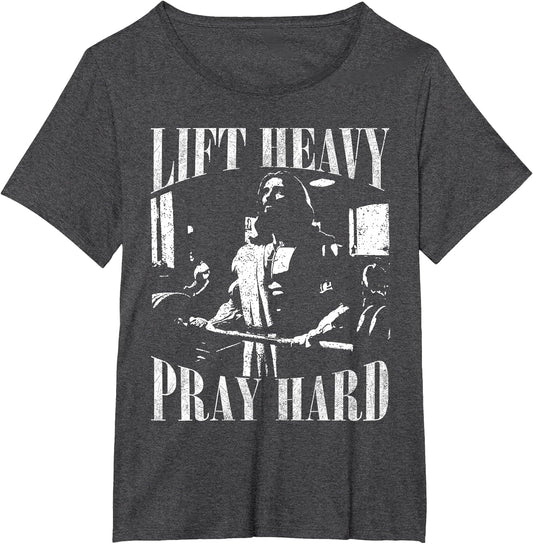 Lift Heavy Pray Hard Gym Jesus Christian for Christian