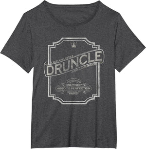 DRUNCLE Vintage Weathered Whiskey Label Design T Shirt
