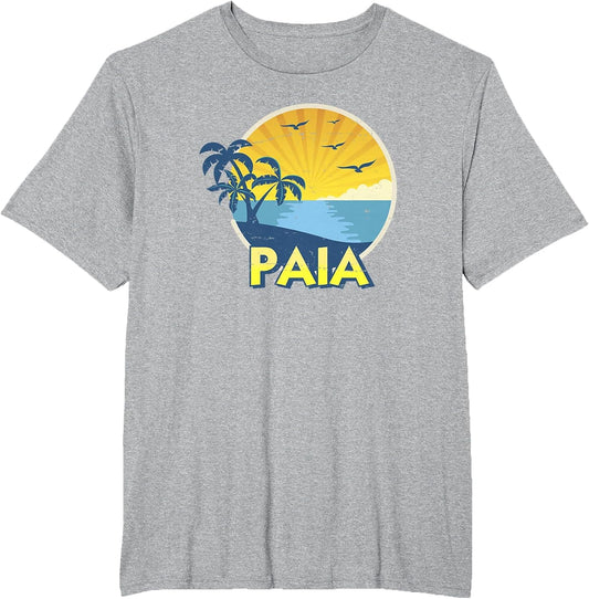 Vintage Paia Maui Graphic, Island Surfing 70s Retro Design
