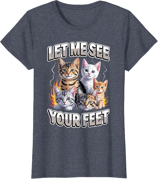 Let Me See Your Feet Cat Meme Y2K Bootleg Unwearable