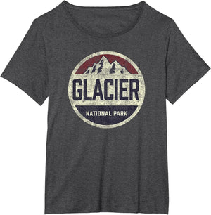 Vintage Glacier National Park Retro Mountain Kids Souvenir