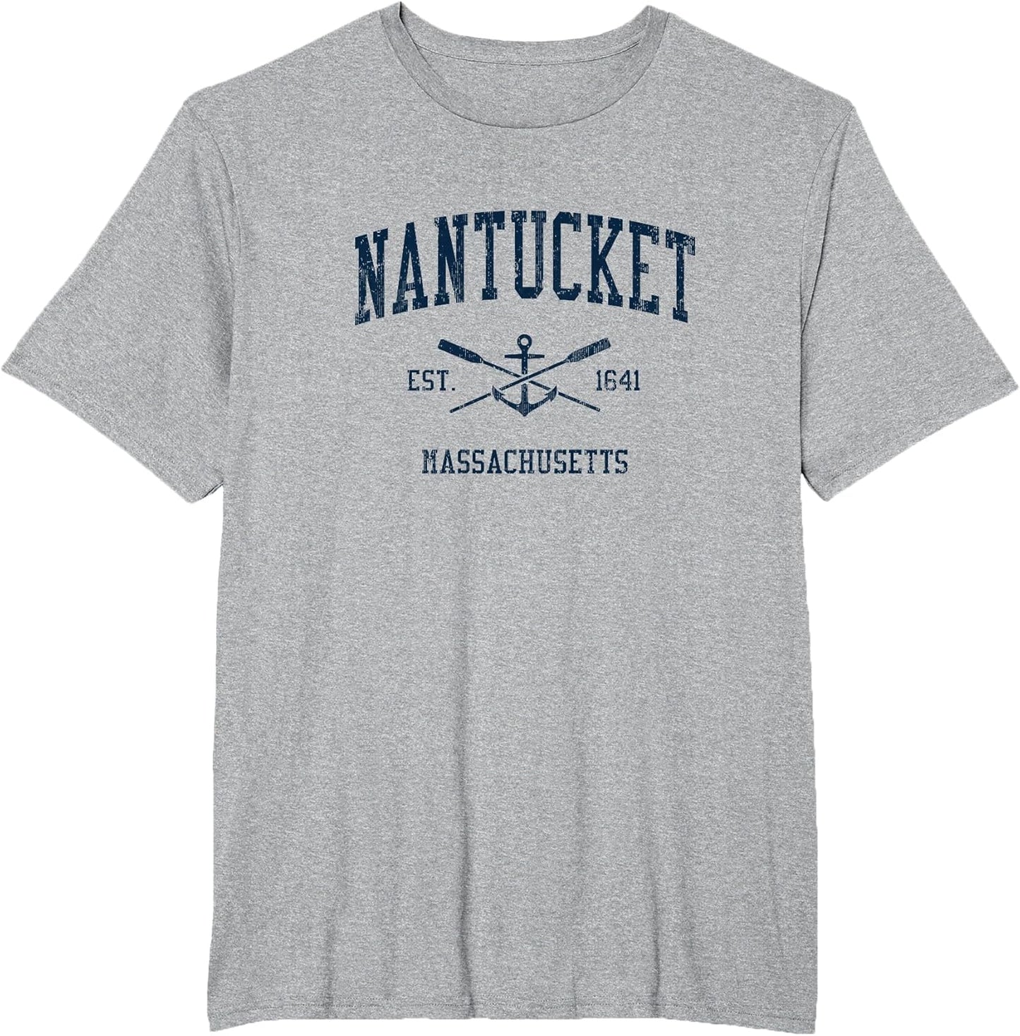 Nantucket MA Vintage Navy Crossed Oars & Boat Anchor