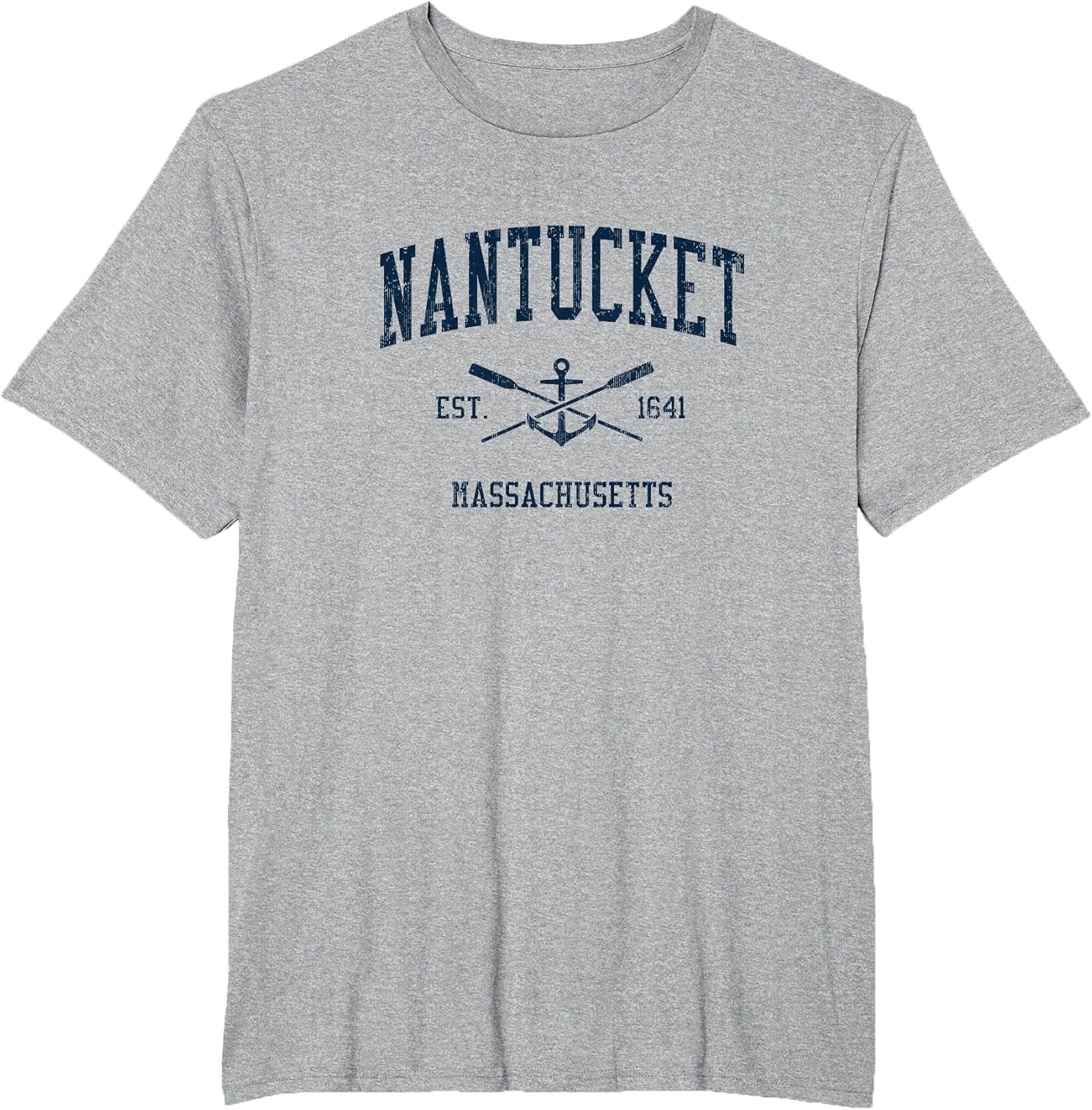 Nantucket MA Vintage Navy Crossed Oars & Boat Anchor
