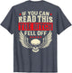 If You Can Read This The Bitch Fell Off Biker Back Print
