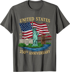 250 Years 1776-2026 250th Birthday Patriotic American Flag