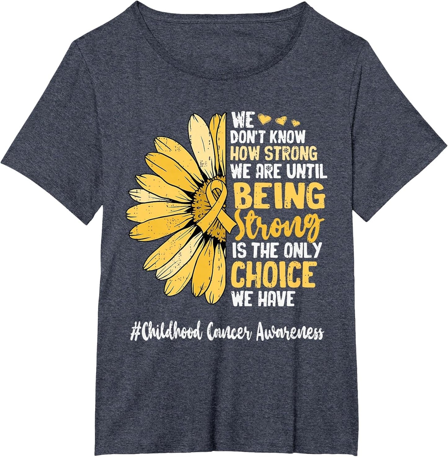 Inspirational Childhood Cancer Awareness Gold Ribbon Support