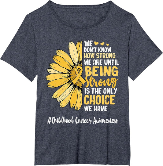 Inspirational Childhood Cancer Awareness Gold Ribbon Support