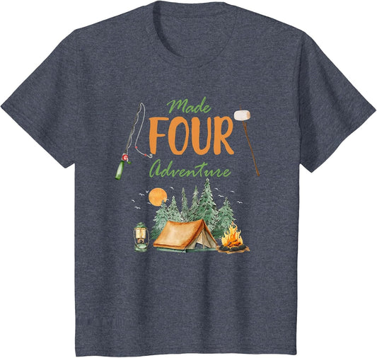 Made Four Adventure 4th Birthday Camping Outdoor Themed