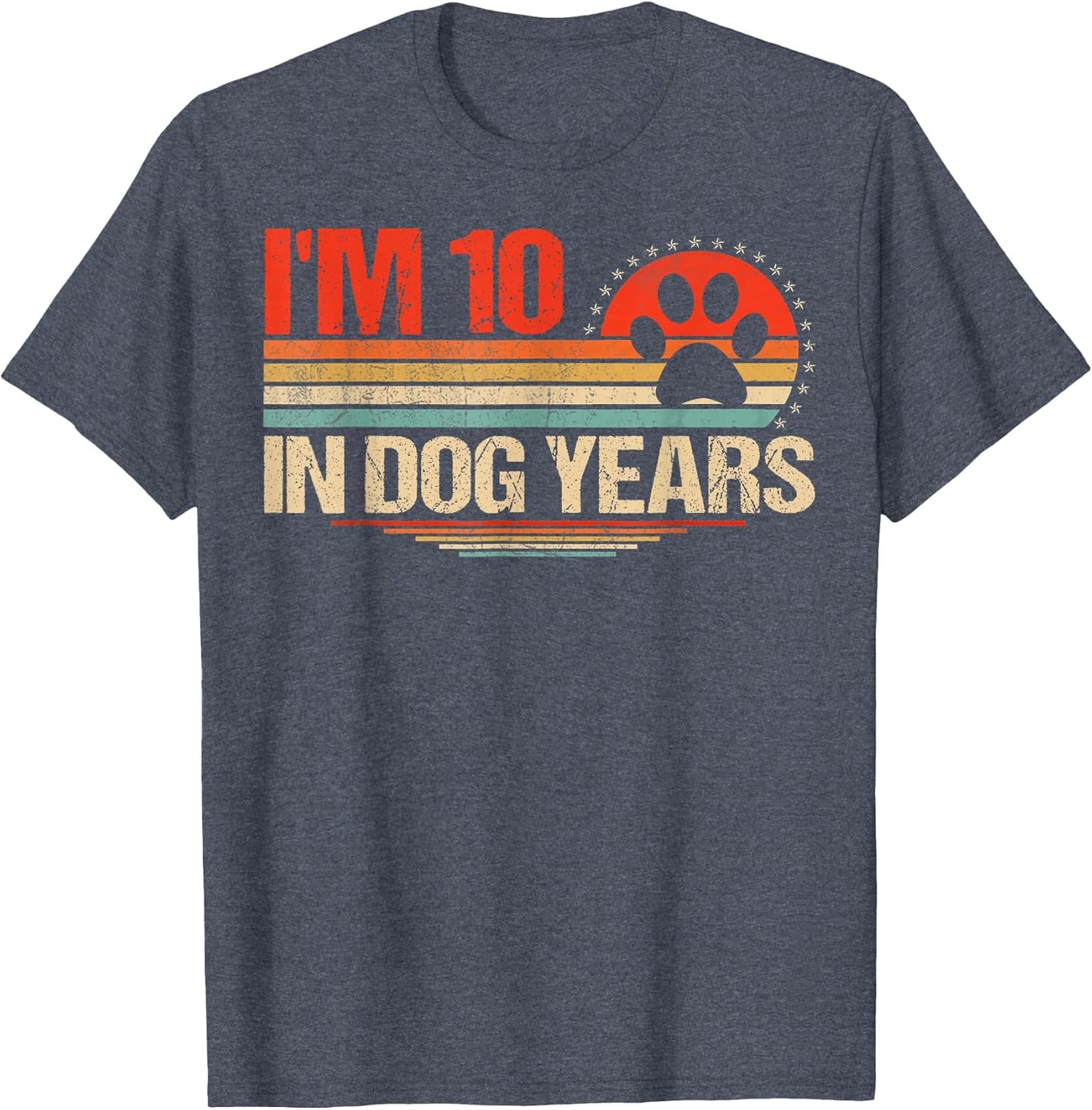 Funny 70th Birthday I'm 10 in Dog Years 70 Years Old Dog Dad