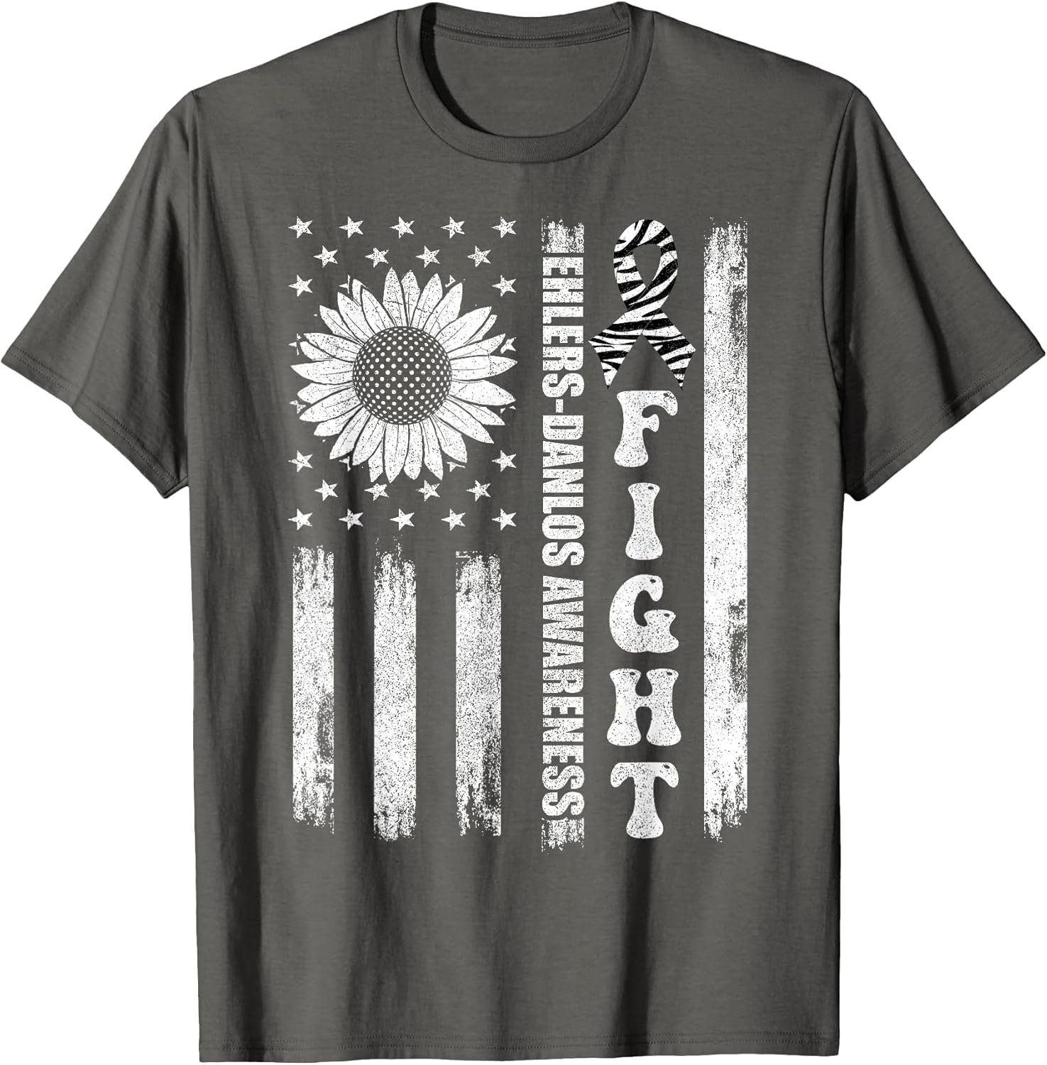 Fight Ehlers Danlos Awareness Shirts, American Flag EDS