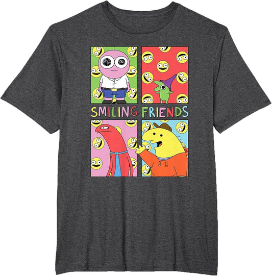 Smiling Friends Pop Art Character Grid Funny Cartoon