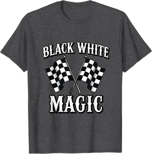 Black White Magic Checkered Bold Graphic Design