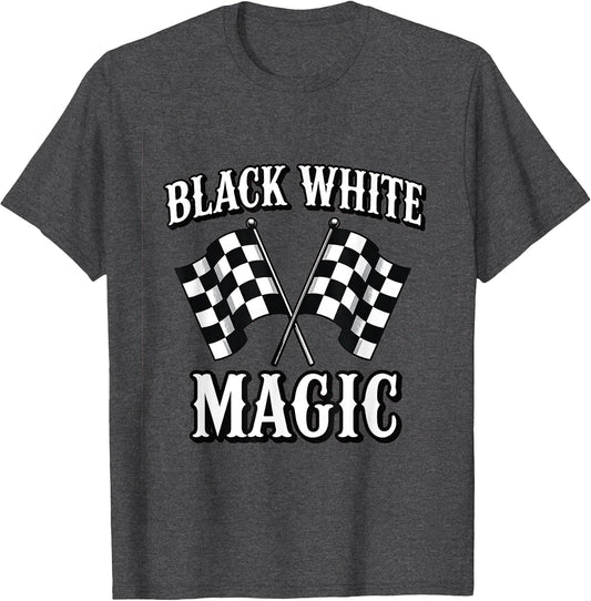 Black White Magic Checkered Bold Graphic Design
