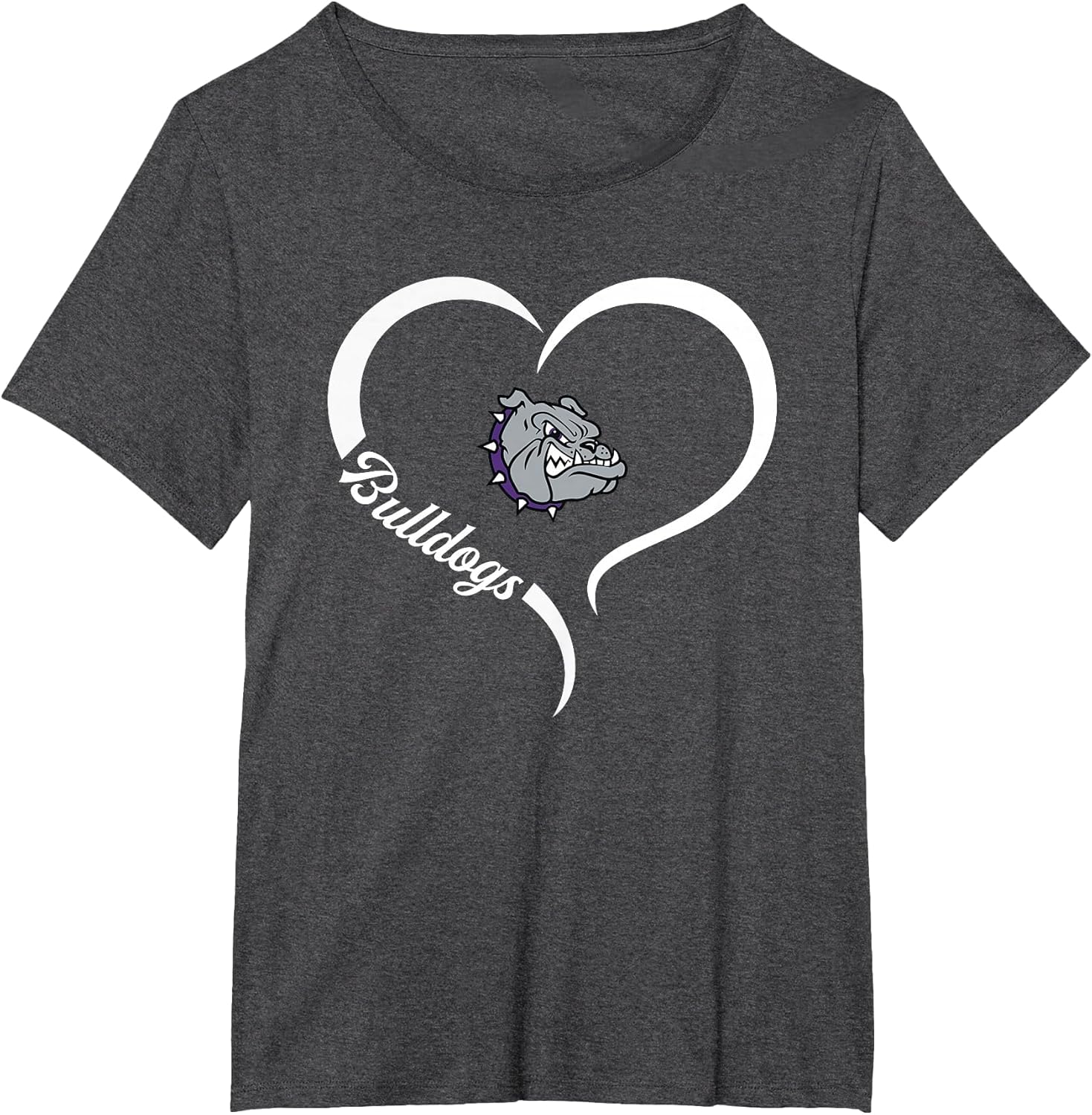 Brownsburg Bulldogs Logo Half Heart Slogan HS