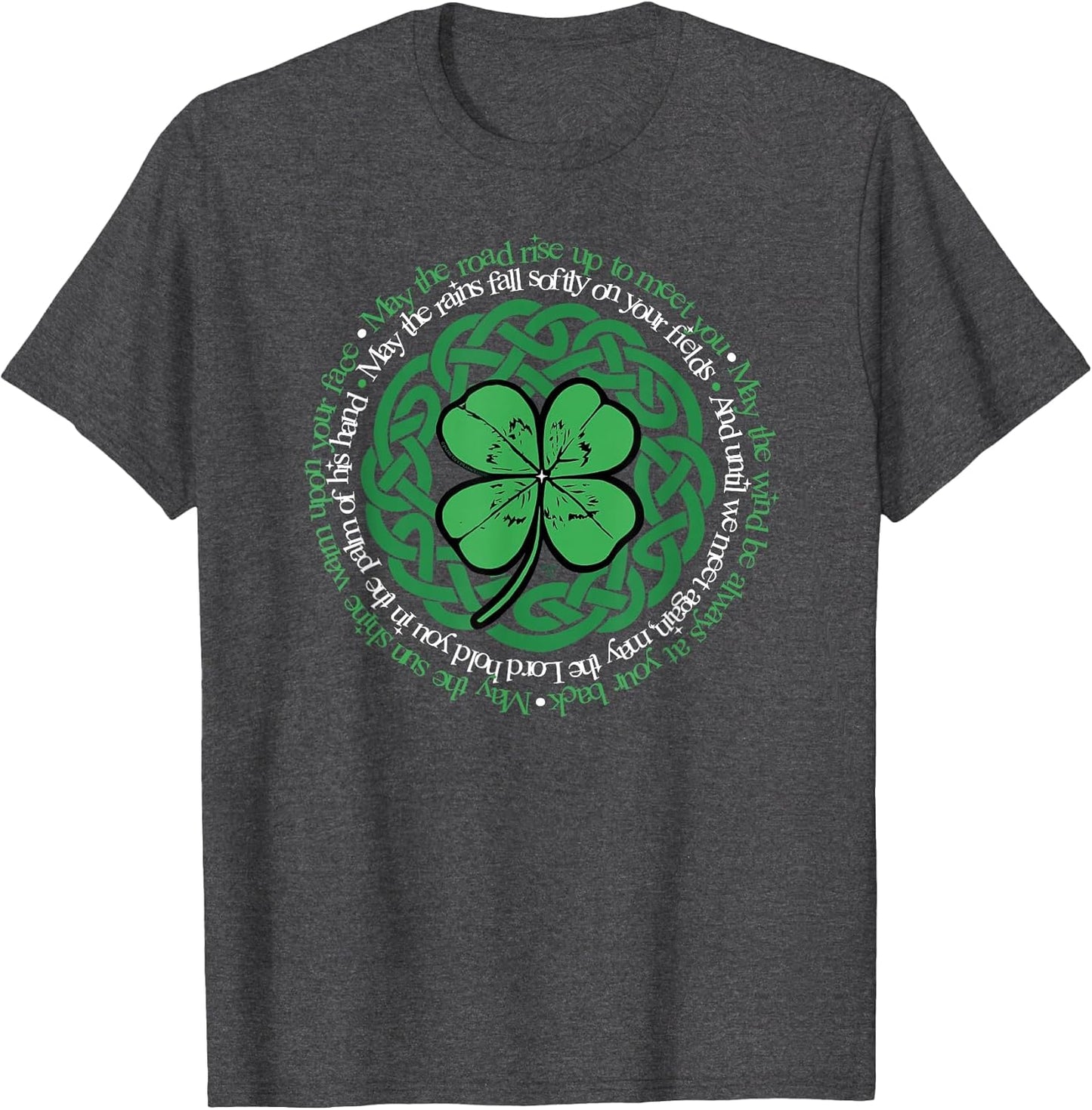 Irish Blessing, Celtic Knot & 4-Leaf Clover Luck Version B