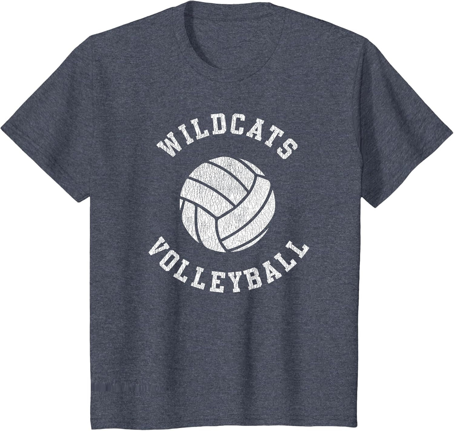 Wildcats Volleyball Retro Distressed Team VB Graphic