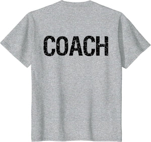 Coach on Back for Coaches Soccer Baseball Football