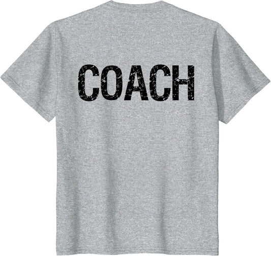 Coach on Back for Coaches Soccer Baseball Football