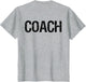 Coach on Back for Coaches Soccer Baseball Football